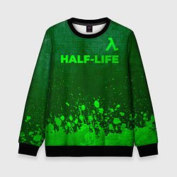 Детский свитшот Half-Life - green gradient посередине