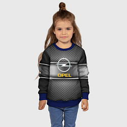 Свитшот детский Opel carbon metal steel, цвет: 3D-синий — фото 2