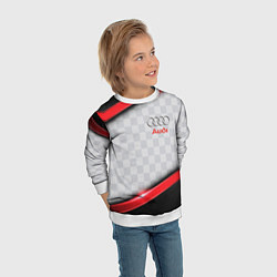 Свитшот детский AUDI auto texture, цвет: 3D-белый — фото 2