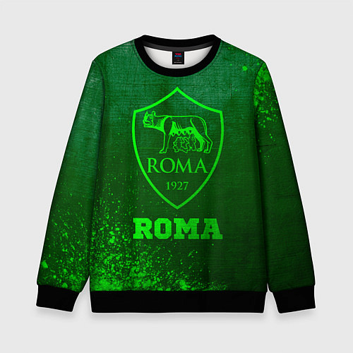 Детский свитшот Roma - green gradient / 3D-Черный – фото 1