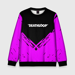 Детский свитшот Deathloop neon geometry