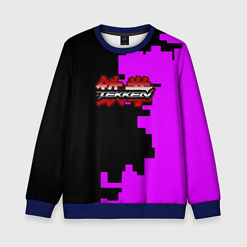 Детский свитшот Tekken pattern pink / 3D-Синий – фото 1