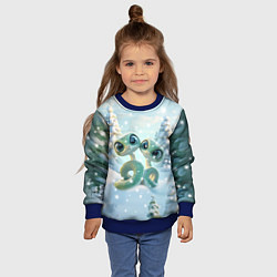Свитшот детский Милые змеи, цвет: 3D-синий — фото 2
