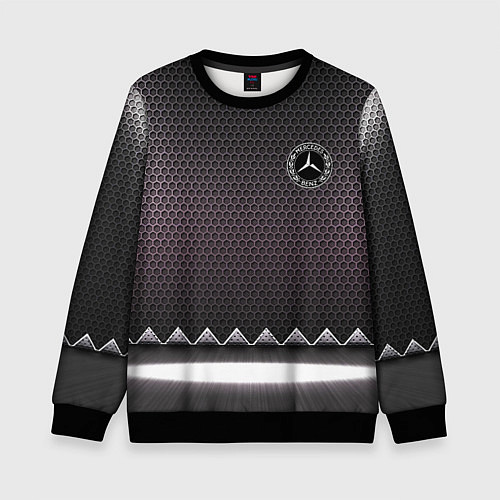Детский свитшот Mercedes benz carbon steel / 3D-Черный – фото 1