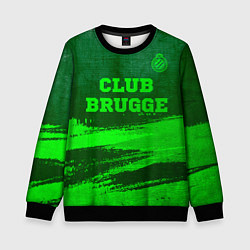 Детский свитшот Club Brugge - green gradient посередине