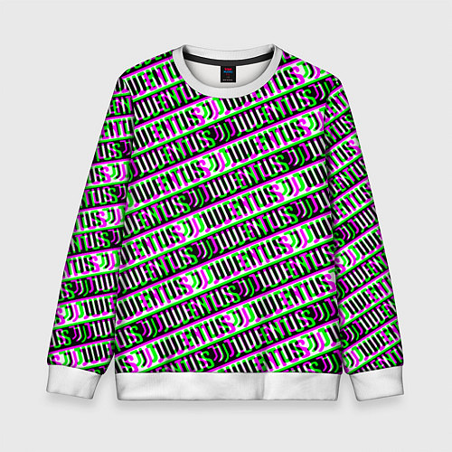 Детский свитшот Juventus glitch pattern / 3D-Белый – фото 1