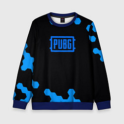 Свитшот детский PUBG синие соты абстракция, цвет: 3D-синий