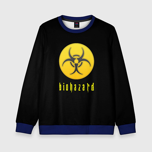 Детский свитшот Resident Evil biohazard / 3D-Синий – фото 1