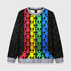 Детский свитшот Marshmello neon music dj