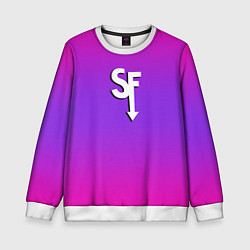 Детский свитшот Sally Face neon gradient