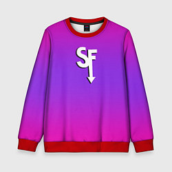 Детский свитшот Sally Face neon gradient