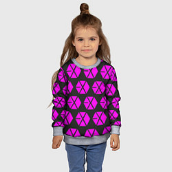 Свитшот детский Exo логотип, цвет: 3D-меланж — фото 2