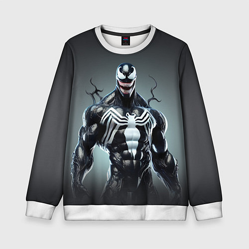 Детский свитшот Симбиот - Веном / 3D-Белый – фото 1