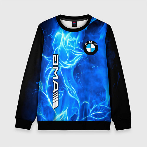 Детский свитшот BMW flower flame / 3D-Черный – фото 1