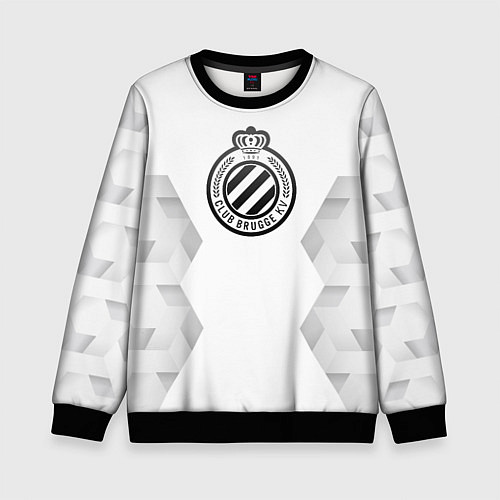 Детский свитшот Club Brugge white poly / 3D-Черный – фото 1