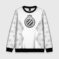 Свитшот детский Club Brugge white poly, цвет: 3D-черный