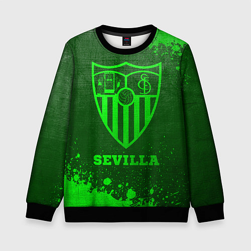 Детский свитшот Sevilla - green gradient / 3D-Черный – фото 1