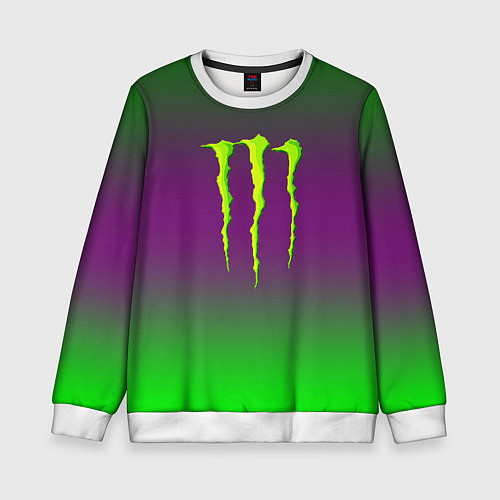 Детский свитшот Monster energy gradient / 3D-Белый – фото 1