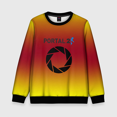 Детский свитшот Portal 2 gradient / 3D-Черный – фото 1