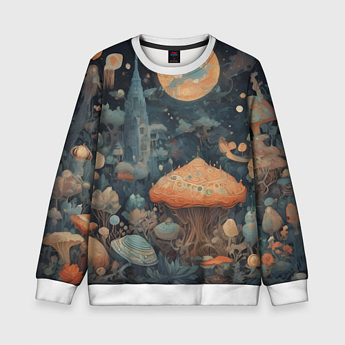 Детский свитшот Сказочная абстракция / 3D-Белый – фото 1