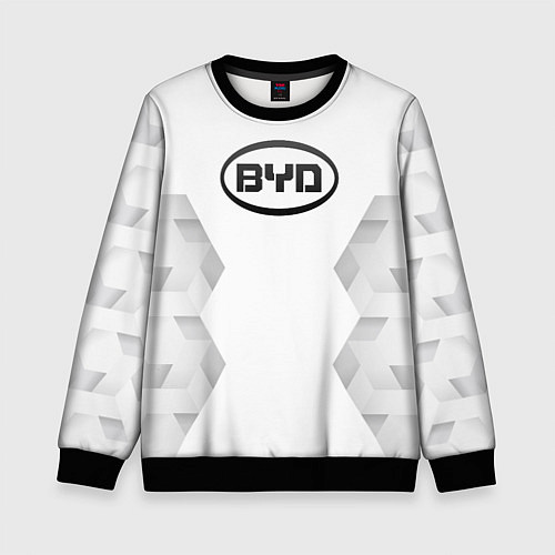 Детский свитшот BYD white poly / 3D-Черный – фото 1