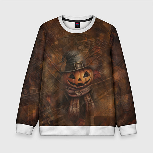 Детский свитшот Весёлый тыквенный Джек / 3D-Белый – фото 1