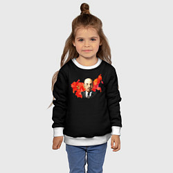 Свитшот детский Дедушка Ленин, цвет: 3D-белый — фото 2