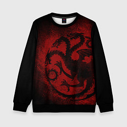 Свитшот детский Targaryen house Game of Thrones, цвет: 3D-черный