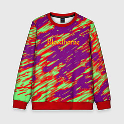 Свитшот детский Bloodborne огненные искры, цвет: 3D-красный