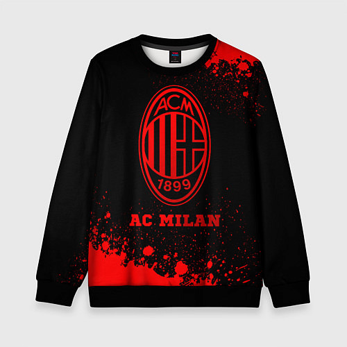 Детский свитшот AC Milan - red gradient / 3D-Черный – фото 1