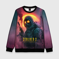 Свитшот детский Stalker 2 радиоактивный фон, цвет: 3D-черный