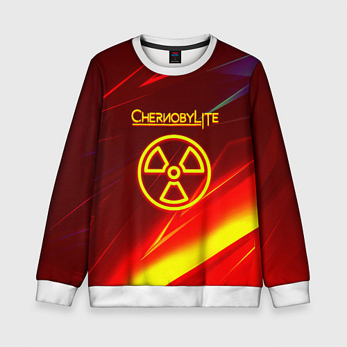 Детский свитшот Чернобыль лайт стрипсы / 3D-Белый – фото 1