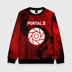 Детский свитшот Portal2 огненный стиль