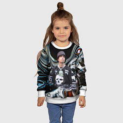 Свитшот детский Slava Marlow music artist, цвет: 3D-белый — фото 2