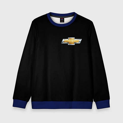 Детский свитшот Chevrolet logo / 3D-Синий – фото 1