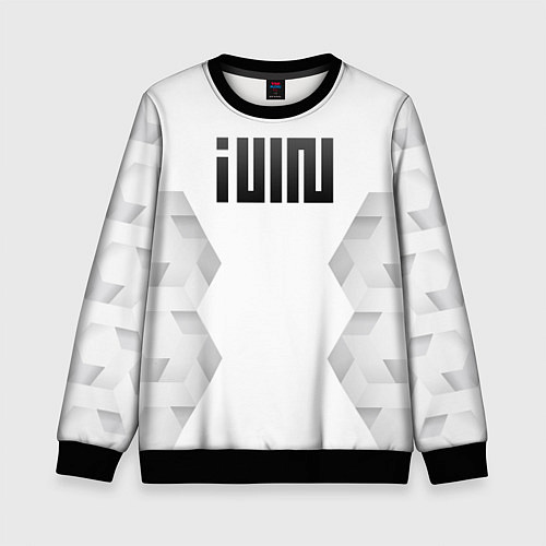 Детский свитшот Gidle white poly / 3D-Черный – фото 1