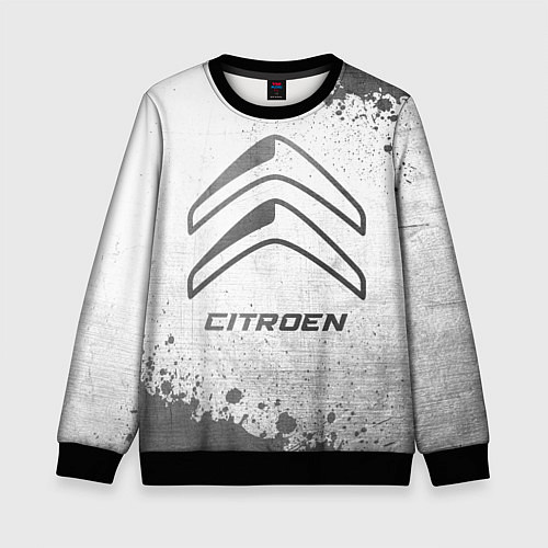 Детский свитшот Citroen - white gradient / 3D-Черный – фото 1