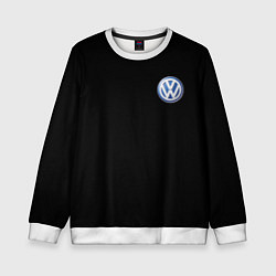 Свитшот детский Volkswagen logo auto, цвет: 3D-белый