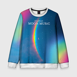 Свитшот детский Moon music Coldplay, цвет: 3D-белый