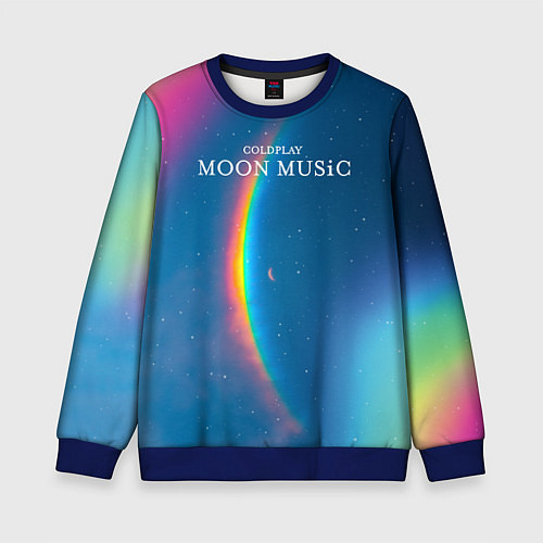 Детский свитшот Moon music Coldplay / 3D-Синий – фото 1