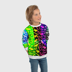 Свитшот детский Marshmello pattern neon steel, цвет: 3D-белый — фото 2