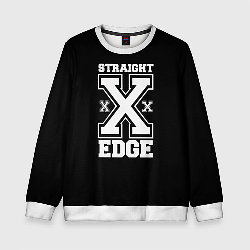 Детский свитшот Straight edge SXE / 3D-Белый – фото 1