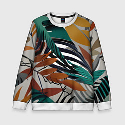 Детский свитшот Полоски листья