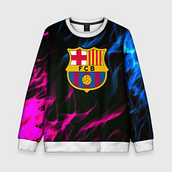 Детский свитшот Barcelona neon flame