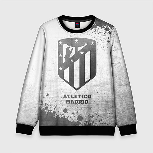 Детский свитшот Atletico Madrid - white gradient / 3D-Черный – фото 1