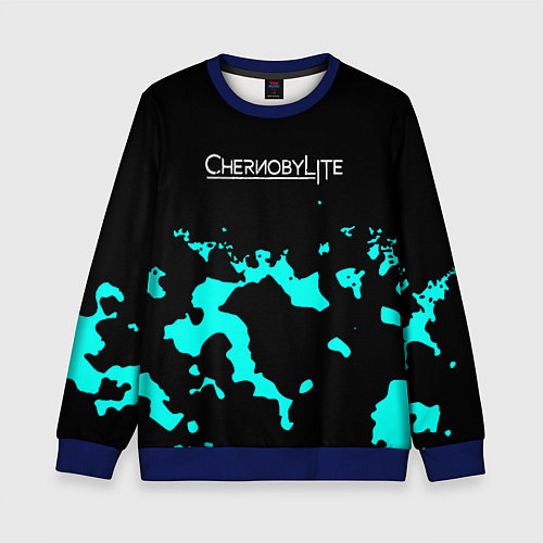 Детский свитшот Chernobylite камуфляж голубой / 3D-Синий – фото 1