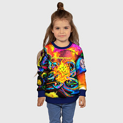 Свитшот детский Cyberpunk 2077 graffity game, цвет: 3D-синий — фото 2