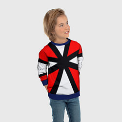 Свитшот детский Полосы амбрелла, цвет: 3D-синий — фото 2