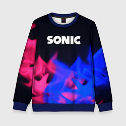 Детский свитшот Sonic neon flame