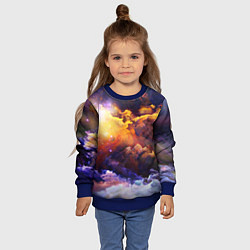 Свитшот детский Абстрактные космические краски, цвет: 3D-синий — фото 2